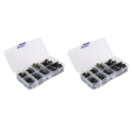 2024 TOP! 180 Sets Chicago Screws Assorted Kit,6 Sizes of Round Flat Leather Rivets Metal Screw Studs for DIY Craft A