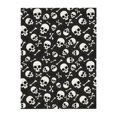 thumbnail image 3 of Halloween Table Cloth Rectangle Table 54x72in, halloween skull white Water-Repellent Table Cover Halloween Decor, Tablecloth Wrinkle Resistance for Halloween Decorations, 3 of 6