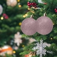 thumbnail image 2 of Adornos navideños de 5 pulgadas - Bolas de purpurina irrompibles para árbol/corona, paquete a granel de bolas colgantes de plástico, decoración navideña para fiestas y hogar (rosa), 2 of 4