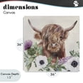thumbnail image 4 of Stupell Industries Rustic Lodge Penny The Highland Cow Canvas Art, 36 x 36, by Lux + Me Designs, 4 of 8
