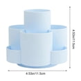 thumbnail image 3 of Organizador de escritorio, portabolígrafos giratorio 7 compartimentos, vaso para lápiz de 360 grados para brochas de maquillaje escolar de oficina, almacenamiento plástico de gran capacidad, 3 of 6