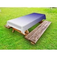 thumbnail image 1 of Ombre Outdoor Tablecloth, Twilight in the Morning Dawn of the Day Inspired Color Ombre Design Digital Print, Decorative Washable Fabric Picnic Tablecloth, 58 X 120 Inches, Indigo White, by Ambesonne, 1 of 2