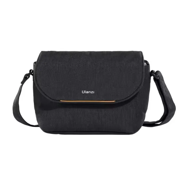 Ulanzi F02 Waterproof Camera Crossbody Bag for DSLR, Microphone, Smartphone – Expandable 3L/4L Travel Shoulder Bag with Adjustable Divider and Hidden Pocket – Black