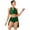 Dark Green, variant on YiZYiF Women's Lyrical Dance Set Shiny Rhinestones Crop Top with Skirt 2-Piece Modern Dancing Dress Dark Green L
