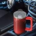 thumbnail image 5 of 30oz Holiday Tumbler with Lid and Straw, Stainless Steel Cup with Handle Plaid Travel Coffee Mug, Xmas Gifts, 5 of 5