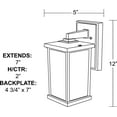 thumbnail image 4 of Solus USA Hutton Small Wall Lighting Fixture with Photocell and Motion Sensor, White, 4 of 7