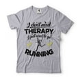 thumbnail image 5 of Mens Running T-shirt Running Therapy Shirt Runner Shirt Running Gifts Running Lover Gift (3X-Large Navy Blue), 5 of 6