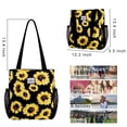 thumbnail image 4 of CHOYURME CHONYURM Women Floral Tote Bags Large Shoulder Bag Fashion Handbag with Zipper Closure for Gym Hiking Picnic Travel Beach, 4 of 7