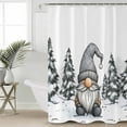 thumbnail image 5 of Christmas Xmas Shower Curtain, 72" x 72", Tree Winter Snowflake Gnome Waterproof Bathroom Curtain Washable Shower Curtain Set with 12 Hooks, 5 of 6