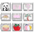 thumbnail image 4 of Y2K Sweet Pink Butterfly Love Heart Cartoon Balloon Italian Charm Links Fit 9mm Bracelet Stainless Steel DIY Making Jewelry, 4 of 5