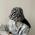 thumbnail image 3 of Women Bucket Hat, Leopard/Solid Furry Winter Fisherman Cap Hat for Women, 3 of 4