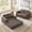 Coffee, variant on Leumius 2 Seater Modular Corduroy Sofa with Chaise Lounge,2-in-1 Boneless Convertible Floor Couch,Lazy Double Sofa with Armrest for Living Room Bedroom Apartment Game Guest Room,Black
