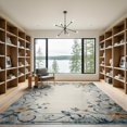 thumbnail image 2 of ODIKA 9'x12' Washable Area Rug Non-Shedding, Easy Care Livingroom Vintage Distressed Scroll Ornamental Botanical Large for Master Suite, California King, Under Bed, 2 of 7