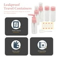 thumbnail image 3 of ELAYARD 7Pcs Plastic Refillable Travel Bottles Leakproof Toiletry Containers for Shampoo Lotion, 3 of 8