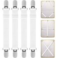 thumbnail image 1 of Pinces à Draps, 4 Pcs Sangles Réglables pour Draps, Sangles Élastiques pour Draps, Pinces pour Bretelles de Literie, Pinces pour Draps Ajustés -GSLA, 1 of 5