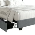 thumbnail image 5 of Castle Place Velvet Platform Bed with Storage, Full Size, Light Grey, 5 of 10