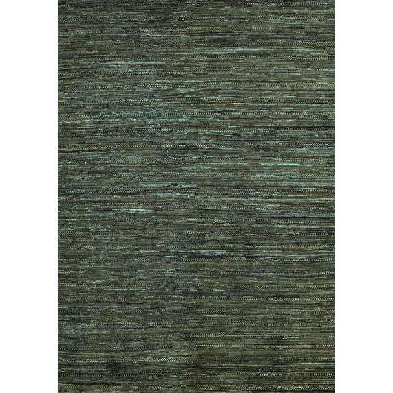 Ahgly Company Indoor Rectangle Abstract Light Blue Modern Area Rugs, 7' x 10'
