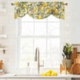 thumbnail image 3 of Summer Lemons Tie Up Valance Curtains for Windows, Kitchen Curtains Window Treatments, Vintage Fruits Green Leaf Botanical Short Window Shades Valances for Bedroom Bathroom Cafe 42"x12", 3 of 8