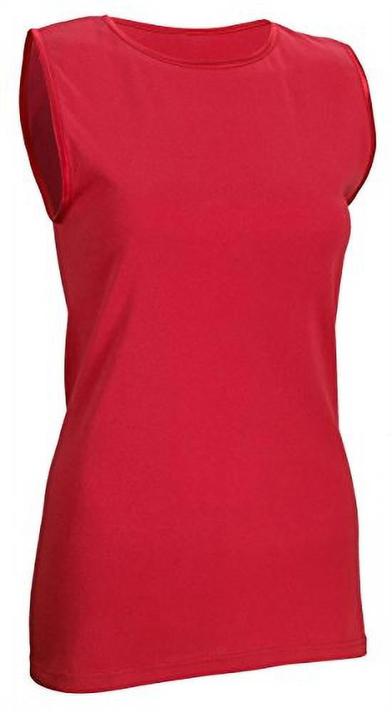Cotton Full Shoulder Design Rosette Women’s Sleeveless Undershirt High Neck 