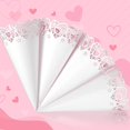 thumbnail image 3 of 100 cajas de dulces de conos de papel estampados, decoraciones más populares, suministros para fiestas de bautismo y bodas, invitados ER, 3 of 5