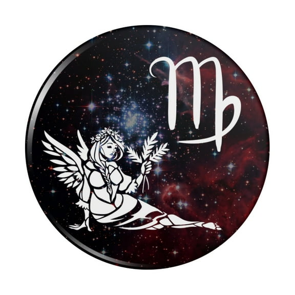 Virgo Maiden Zodiac Sign Horoscope in Space Kitchen Refrigerator Locker Button Magnet