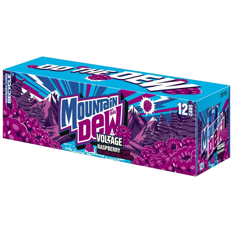 Mountain Dew Voltage Berry & Citrus Soda Pop, Raspberry Ginseng