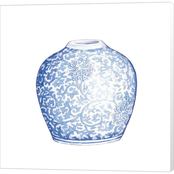 Ginger Jar V on White by Wild Apple Portfolio, Canvas Wall Art, 12W x 12H