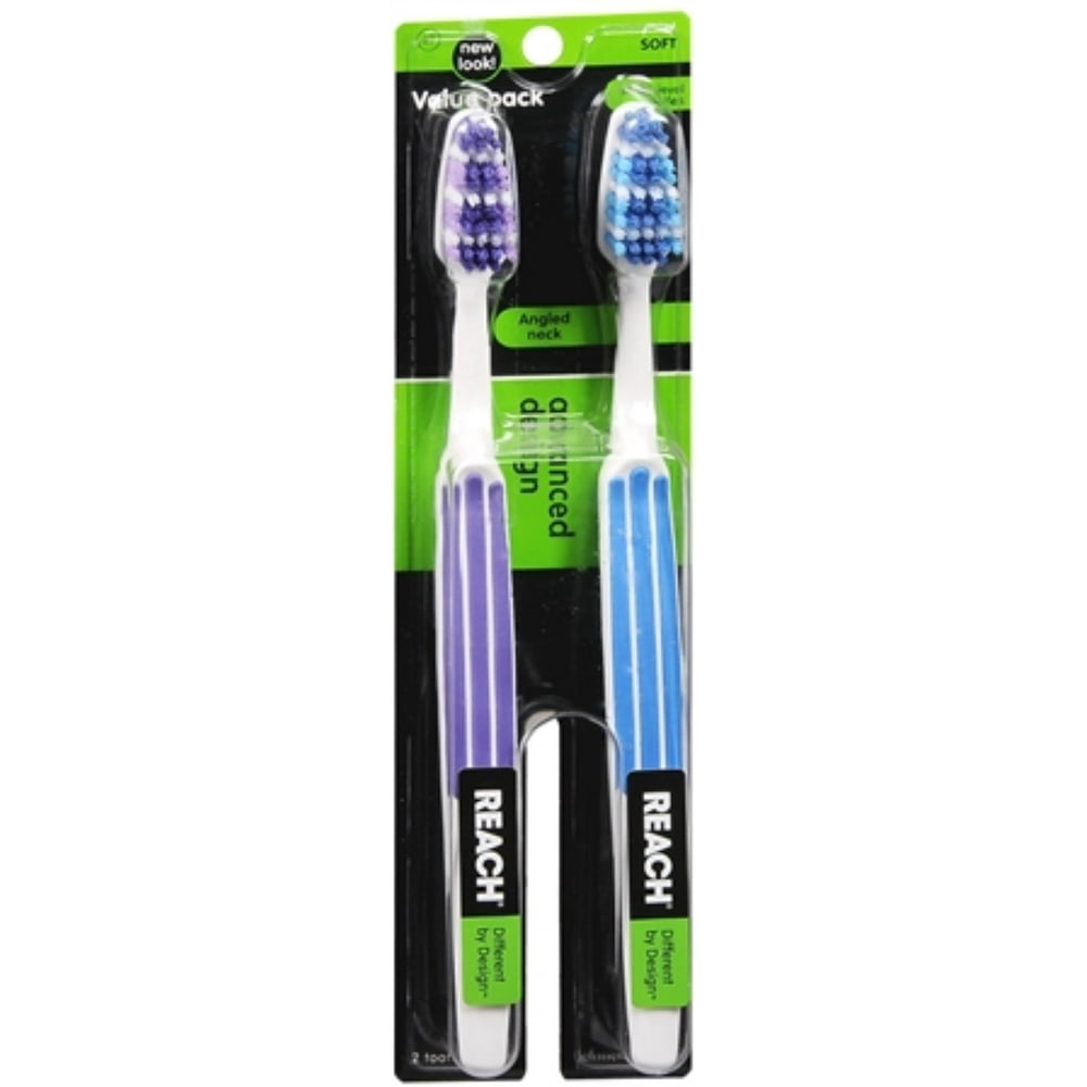 REACH Advanced Design Toothbrushes Soft Full Head Value Pack 2 Each
