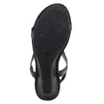 thumbnail image 6 of PATRIZIA Women’s Shining Slip-On Wedge Sandals – Crystal Embellished Cut-Out Design ladies slides with Comfy Silky Wrap and Flexible Rubber Sole, 6 of 7