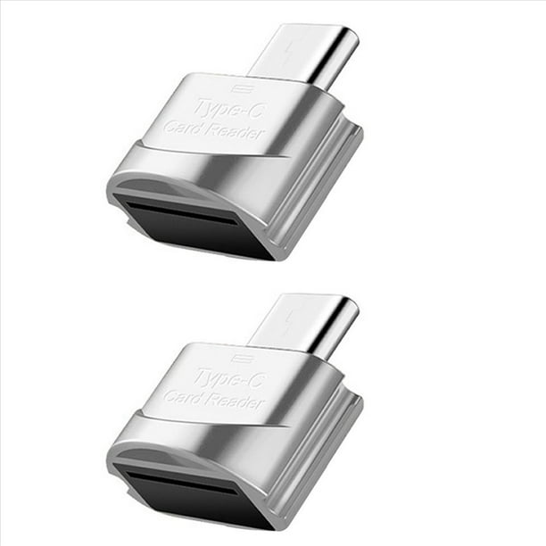 2X Lector de Tarjetas TF Tarjeta TF una Lector de Tarjetas Tipo C Adaptador OTG Tarjeta de Memoria una USB C de Alta Velocidad para TeléFonos MóViles Laptop A