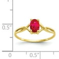 thumbnail image 3 of 10K Yellow Gold Polished Geniune Ruby Birthstone Ring, 3 of 3