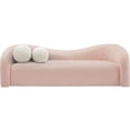 thumbnail image 4 of Meridian Furniture Kali Pink Faux Shearling Teddy Fabric Sofa, 4 of 39