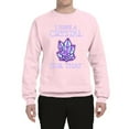 thumbnail image 2 of Wild Bobby, I Have Crystals For That Healing Stones Gemstone Chakra, Inspirational/Christian, Unisex Crewneck Graphic Sweatshirt, Light Pink, Large, 2 of 4