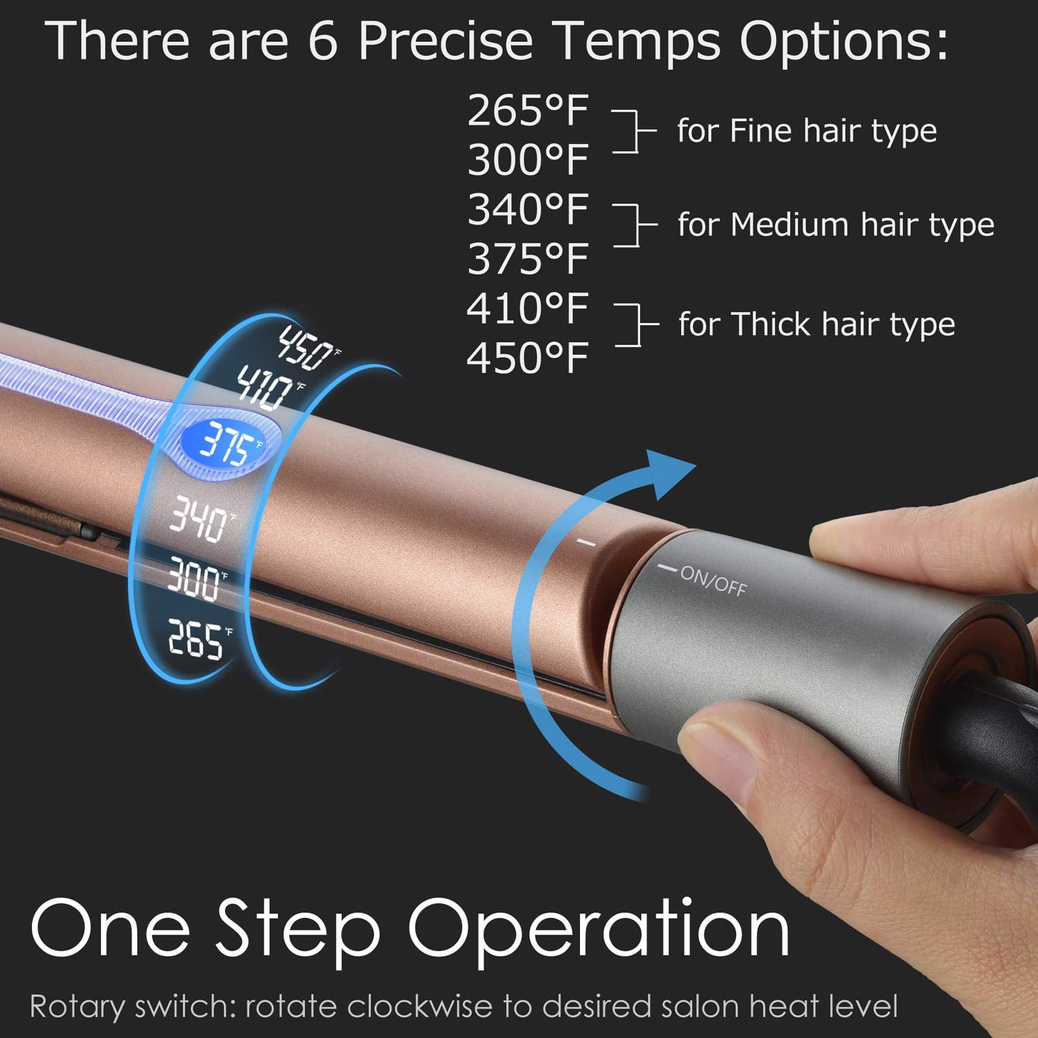 NITION Pro Hair Straightener 1 inch Argan Oil Tourmaline Ceramic Titanium Heating Plate for Healthy Styling 2 in 1 Digital LCD 265 450 F Straightening Flat Iron Curling Iron for All Hair Type Gold Wal...