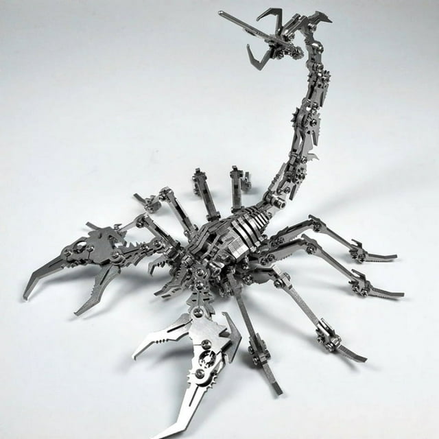 3D Puzzle DIY Assembly Scorpion Toys DIY Stainless Steel Model Decoration Ornaments New
