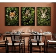 thumbnail image 2 of 3pcs Magical Forest Animal Canvas Wall Art Retro Wild Cottagecore Animals Posters Prints green Adventure Theme Pictures Paintings Fox Owl Rabbit Wall Decor for Bedroom Home Decoration, 2 of 6