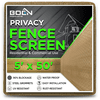 Boen Privacy Fence Netting Wheat/Beige 5' x 50', w/ Reinforced Grommets