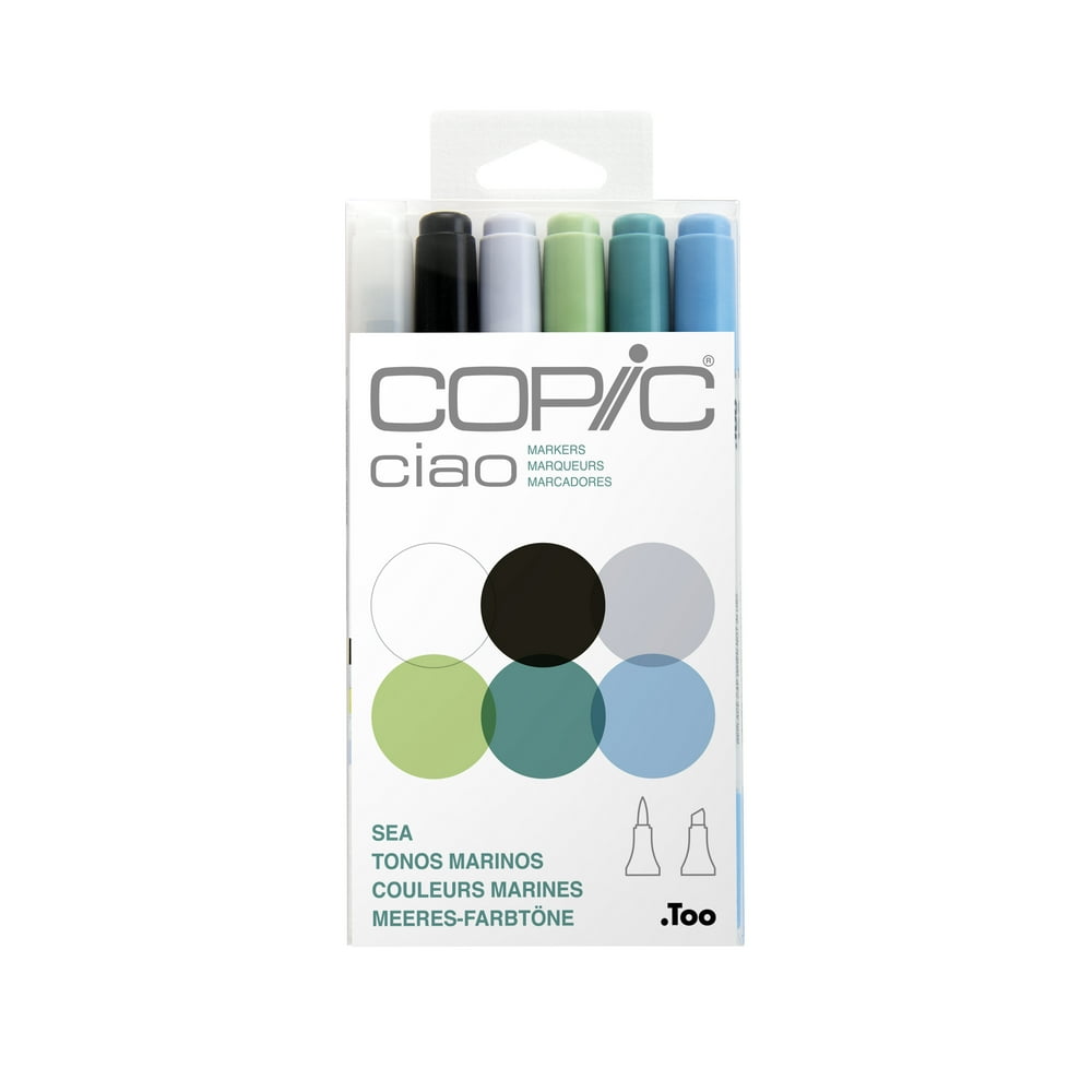 Copic® Ciao Marker Set, 6Colors, Sea