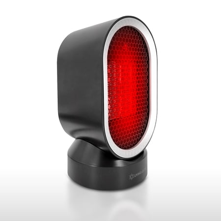 Living-Glow 600W Electric Tabletop Ceramic Heater  Black
