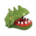 thumbnail image 3 of Juguete de de mordedura de dinosaurio, juego de mesa de juego familiar de novedad portátil clásica interactiva para niños niños adultos familia Triceratops, 3 of 8