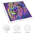 thumbnail image 3 of WYYP Lion Psychedelic Art Polyester Cloth Napkins for Dining Table Kitchen Party Decor 6 PCS, 3 of 7