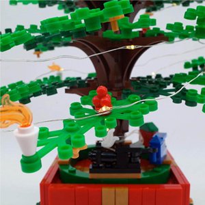 ziyahi Christmas Tree Building Set Christmas Tree Block Non-toxic Durable with Lights Christmas Tree Building Block Decoration