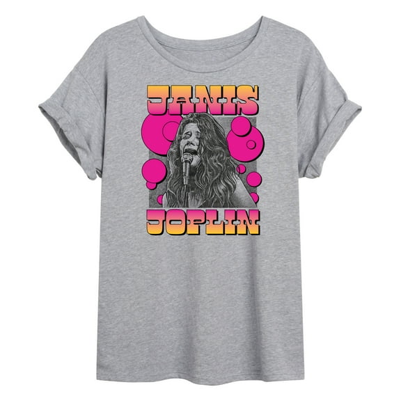 Janis Joplin - Janis Drawing - Juniors Ideal Flowy Muscle T-Shirt