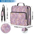 thumbnail image 2 of FORMRS Zipper Binder with Shoulder Strap 2-inch Ring 500 Sheet Capacity File Bag, Pastel Pink Marble Pattern, 2 of 5