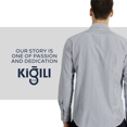 thumbnail image 5 of KIGILI Long Sleeve Slim Fit Striped Men Shirt, S to XL | L - MEDIUM LACQUER, 5 of 5
