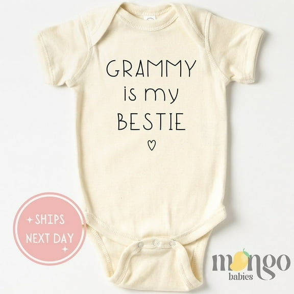 Baby Bodysuit BELLA CANVAS Grammy Is My Bestie Baby Onesies Cute Baby Bodysuit Grandma'S Gift For Baby Cute Shirt Baby Shower Gift I Love My Grandma