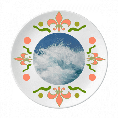 

Science Nature Ocean Water Sea Wave Picture Flower Ceramics Plate Tableware Dinner Dish