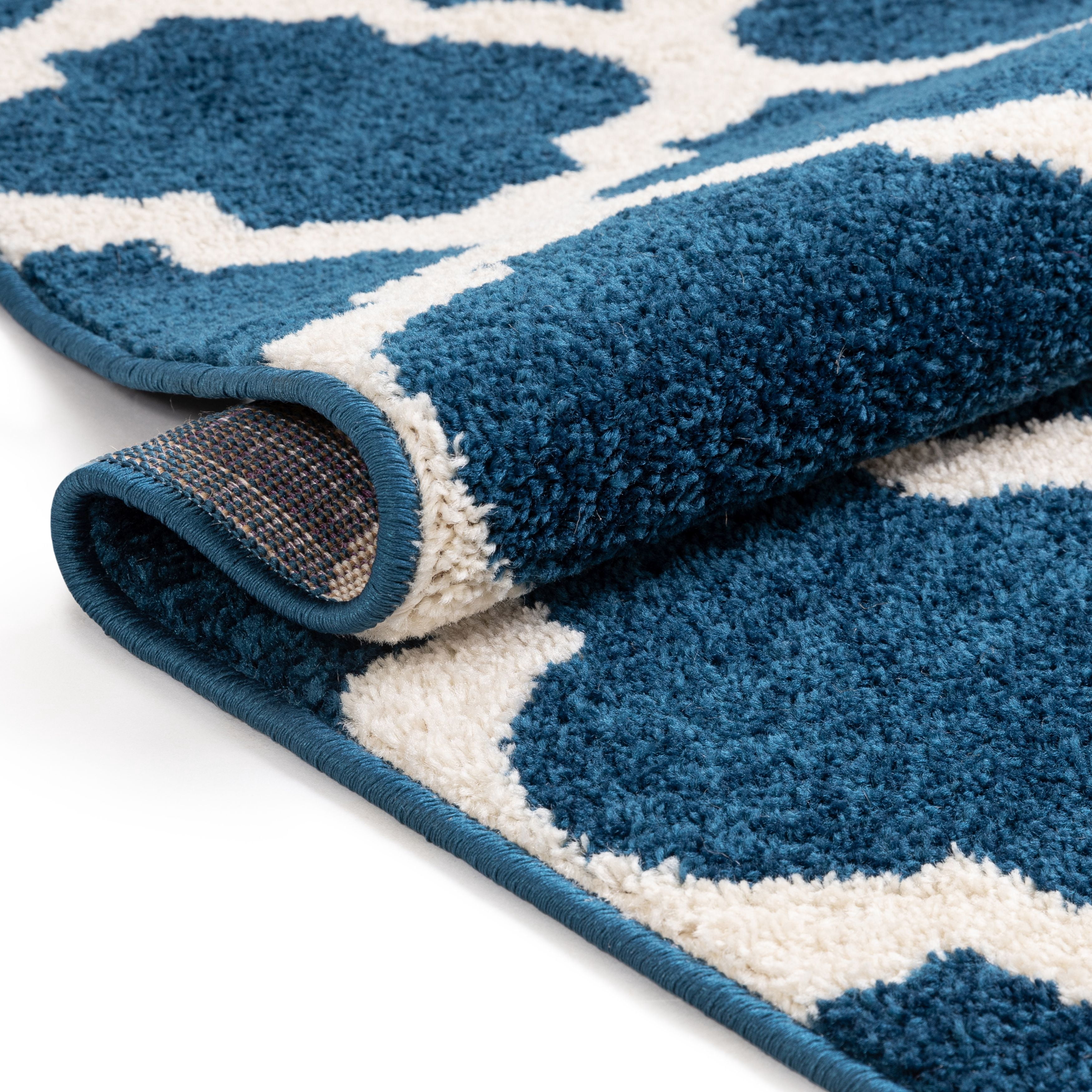 Well Woven MC-54-2 Zoe Modern Trellis Runner Rug, Blue - 2 ft. x 7 ft. 3 in.
