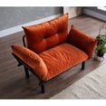 thumbnail image 2 of Orange Futon Love Seat, Metal Manufactured Workpiece, 49" Depth X 24" Width 35" Height, 30 Lb Formed Piece, Depth, Width, Weight, 2 of 4