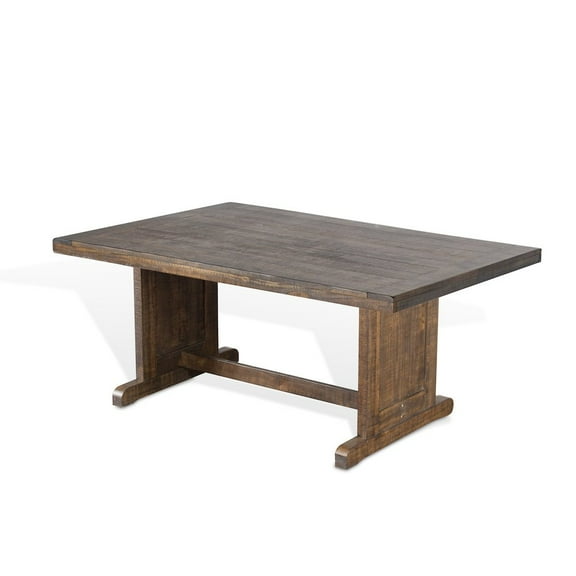Sunny Designs Homestead 60" Farmhouse Mahogany Wood Table in Tobacco Leaf